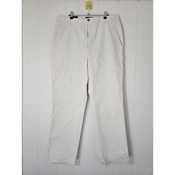 Banana Republic High Rise Authentic Chino Cream NWT Casual Cotton Size 16 - Picture 1 of 8